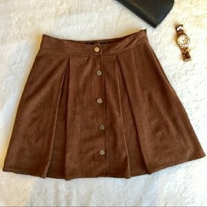 Zara Perforated Suede Skirt